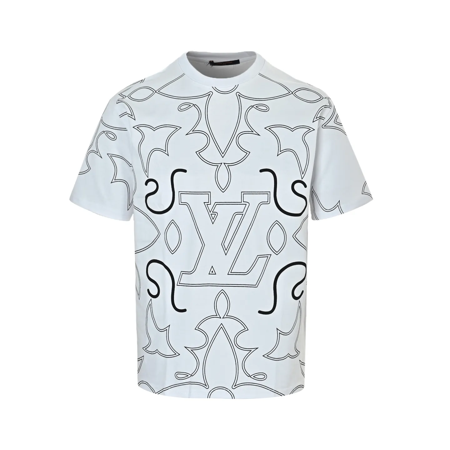 Louis Vuitton/Louis Vuitton presbyopic line pattern printed short sleeves